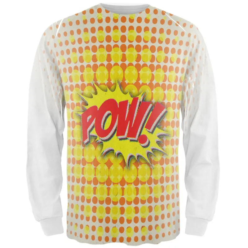 Comicbook Boom Pow All Over Adult Long Sleeve T-Shirt sold by Old Glory