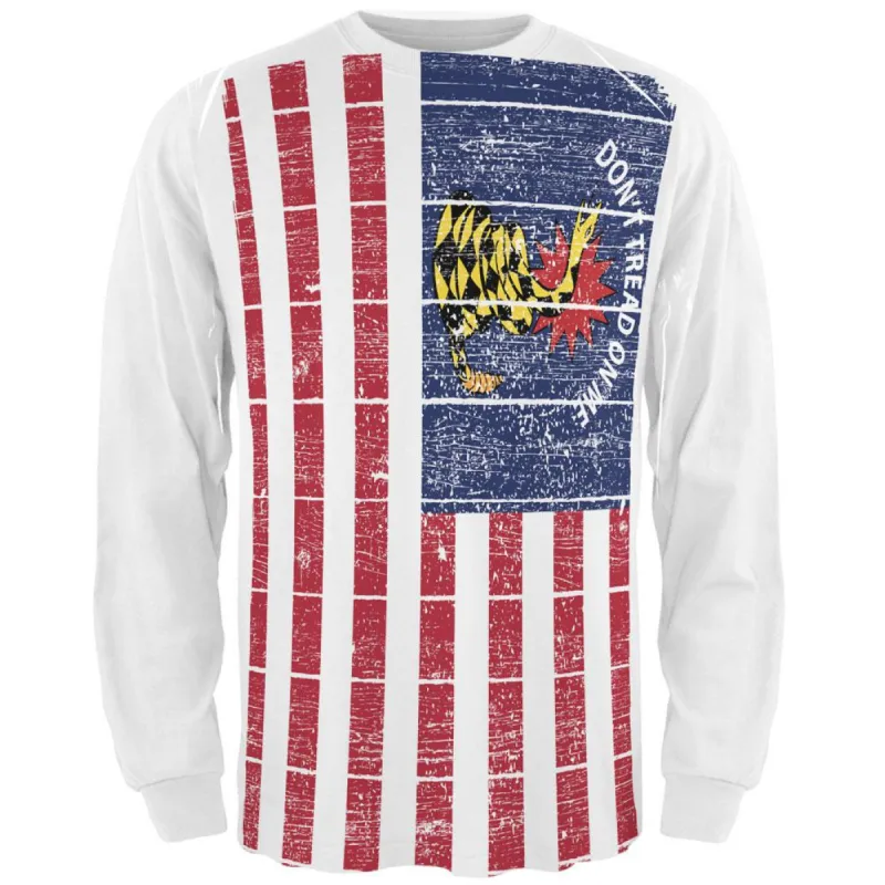 American Garsden Flag All Over Adult Long Sleeve T-Shirt sold by Old Glory