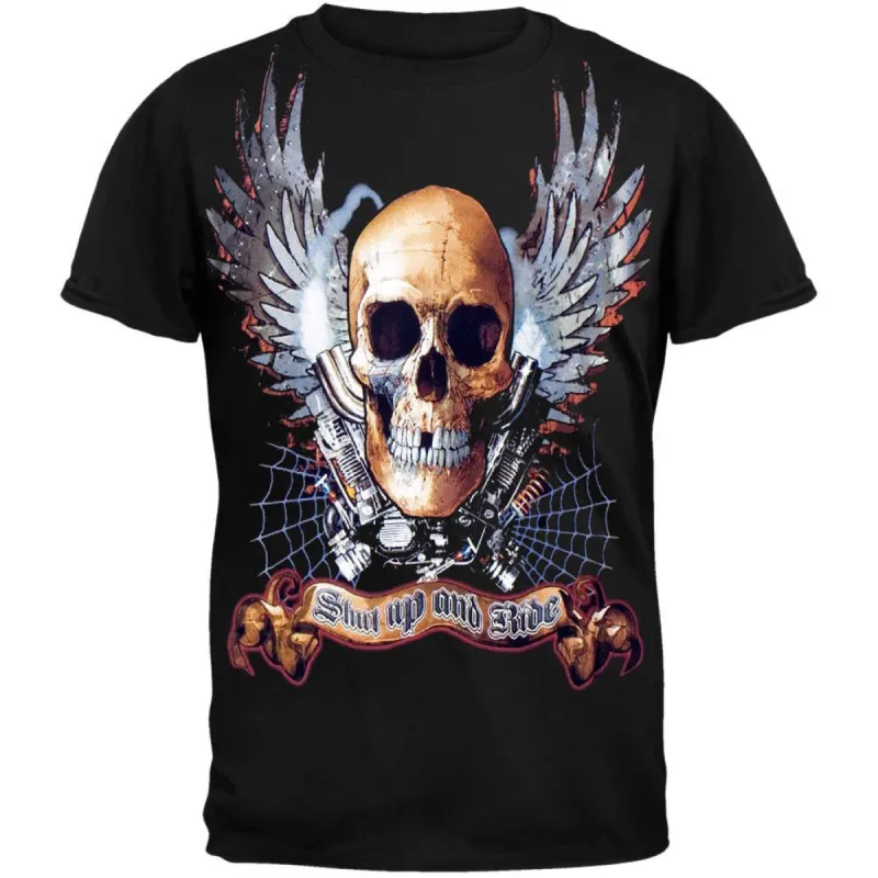 Winged Skull Shut Up and Ride T-Shirt sold by Old Glory