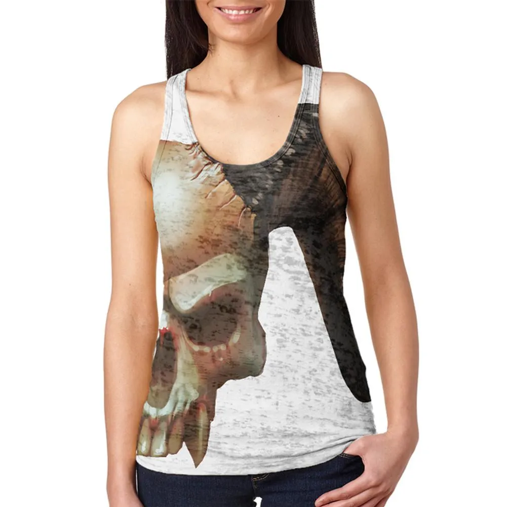 The Demon Inside Juniors Burnout Racerback Tank Top sold by Old Glory