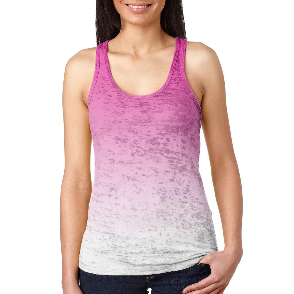 Summer Sun Ombre Juniors Burnout Racerback Tank Top sold by Old Glory