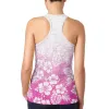 Summer Sun Ombre Hibiscus Juniors Burnout Racerback Tank Top sold by Old Glory