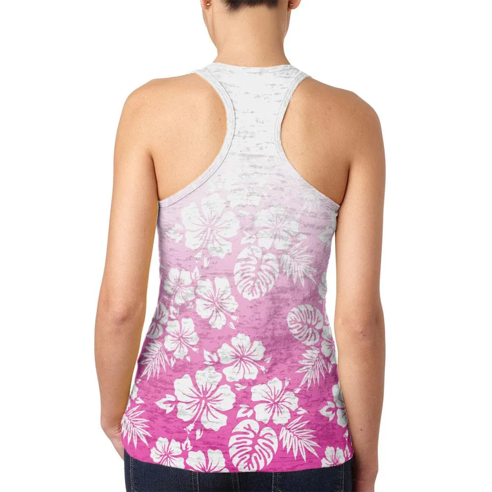 Summer Sun Ombre Hibiscus Juniors Burnout Racerback Tank Top sold by Old Glory product image thumbnail 2