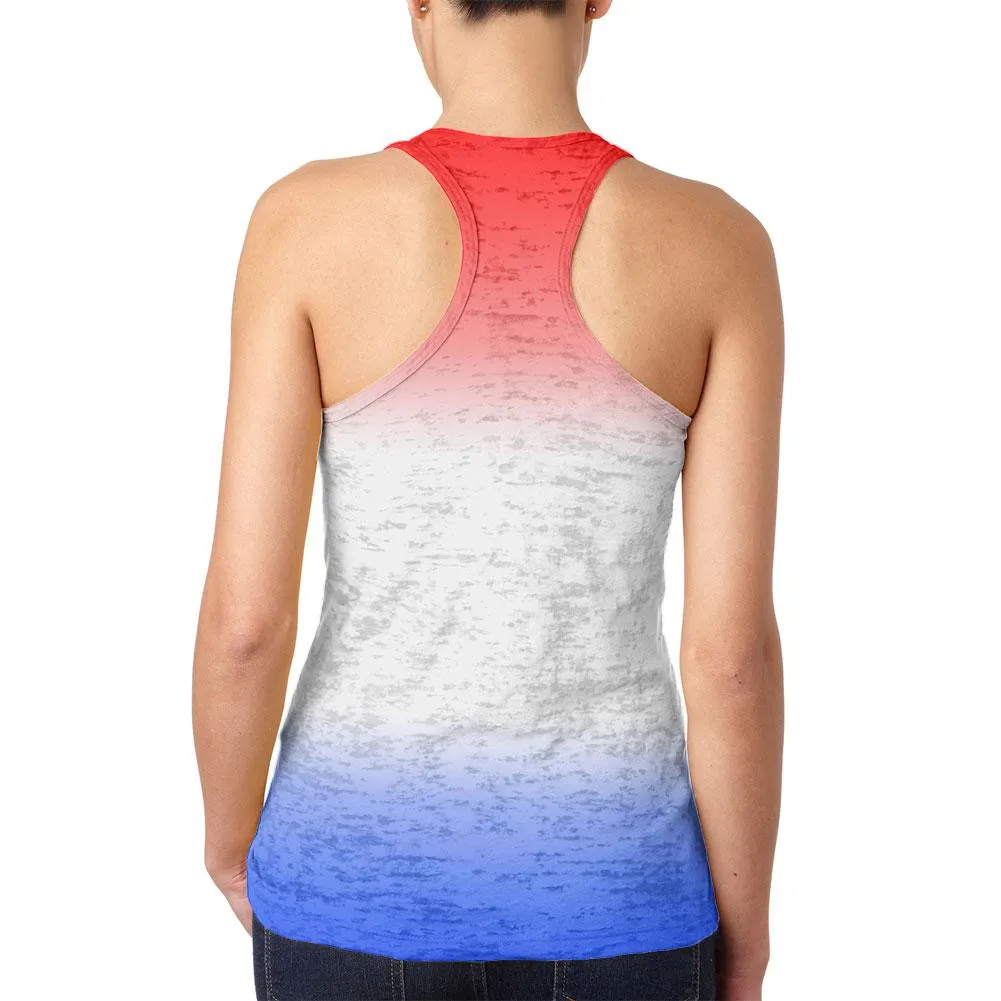 Summer Sun Ice Pop Ombre Juniors Burnout Racerback Tank Top sold by Old Glory product image thumbnail 2