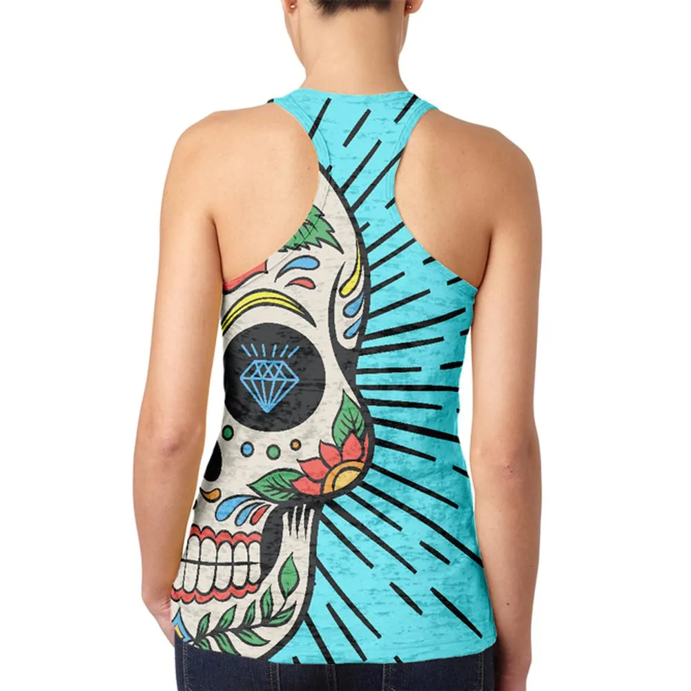 Sugar Skull Juniors Burnout Racerback Tank Top sold by Old Glory product image thumbnail 2