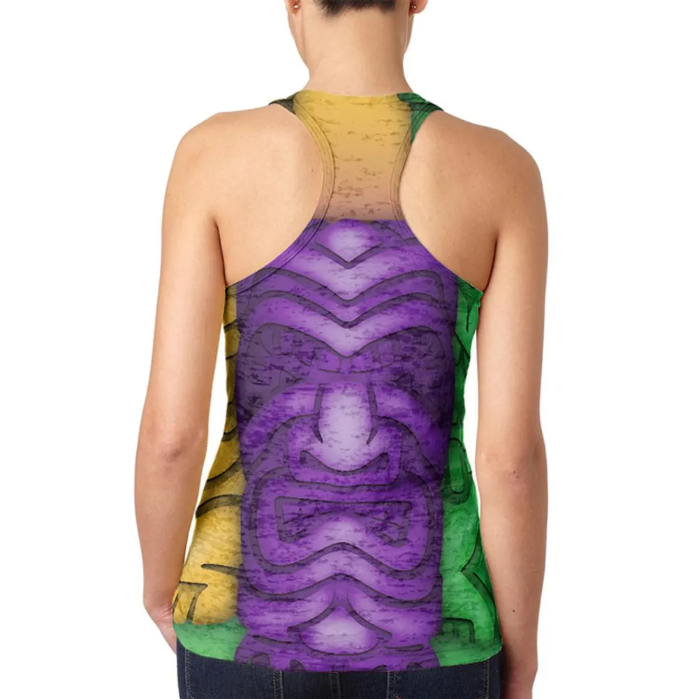 Mardi Gras Tiki Glass Party Juniors Burnout Racerback Tank Top sold by Old Glory product image thumbnail 2