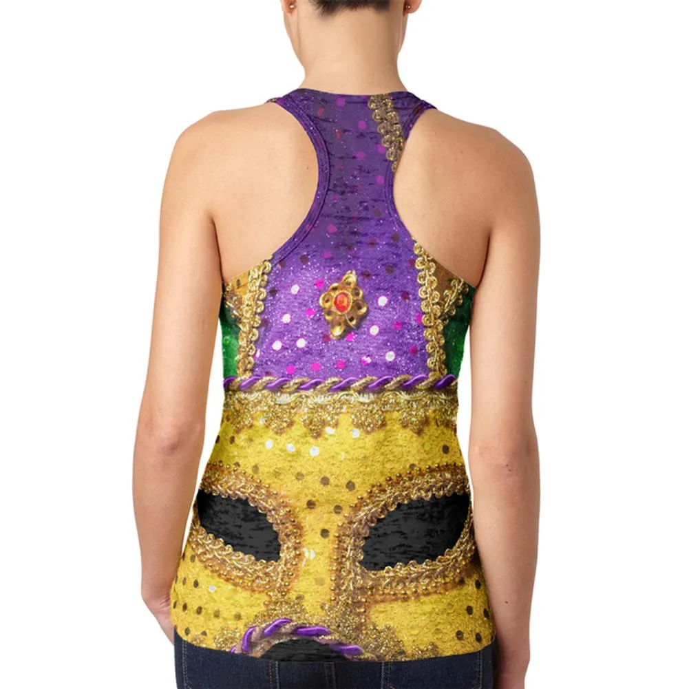 Mardi Gras Mask Juniors Burnout Racerback Tank Top sold by Old Glory product image thumbnail 2