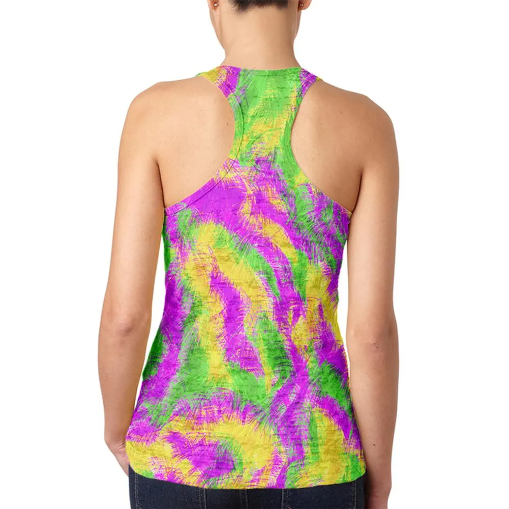 Mardi Gras Bourbon Street Monster Costume Juniors Burnout Racerback Tank Top sold by Old Glory product image thumbnail 2