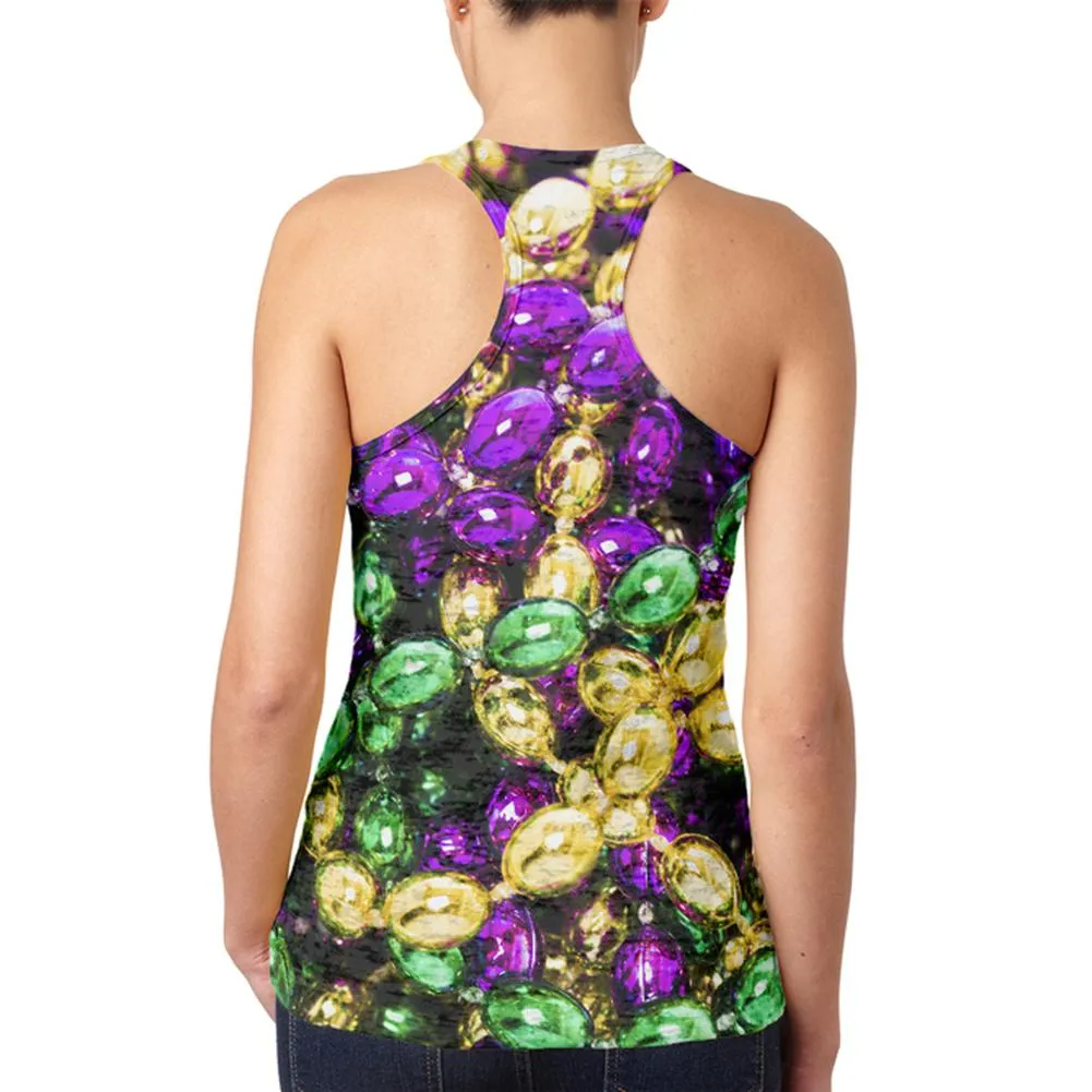 Mardi Gras Beads Juniors Burnout Racerback Tank Top sold by Old Glory product image thumbnail 2