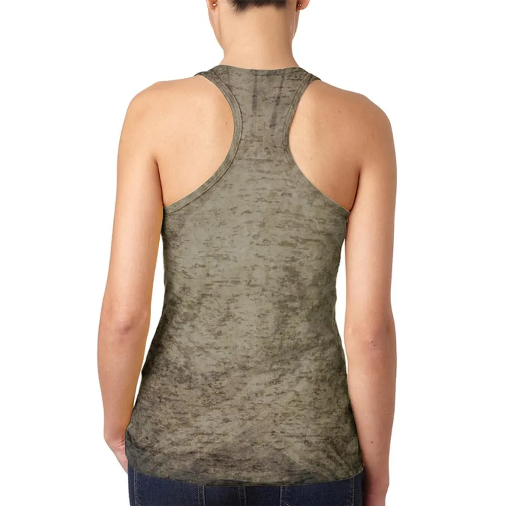 Halloween Horror Movie Mask Slasher Attack Juniors Burnout Racerback Tank Top sold by Old Glory product image thumbnail 2