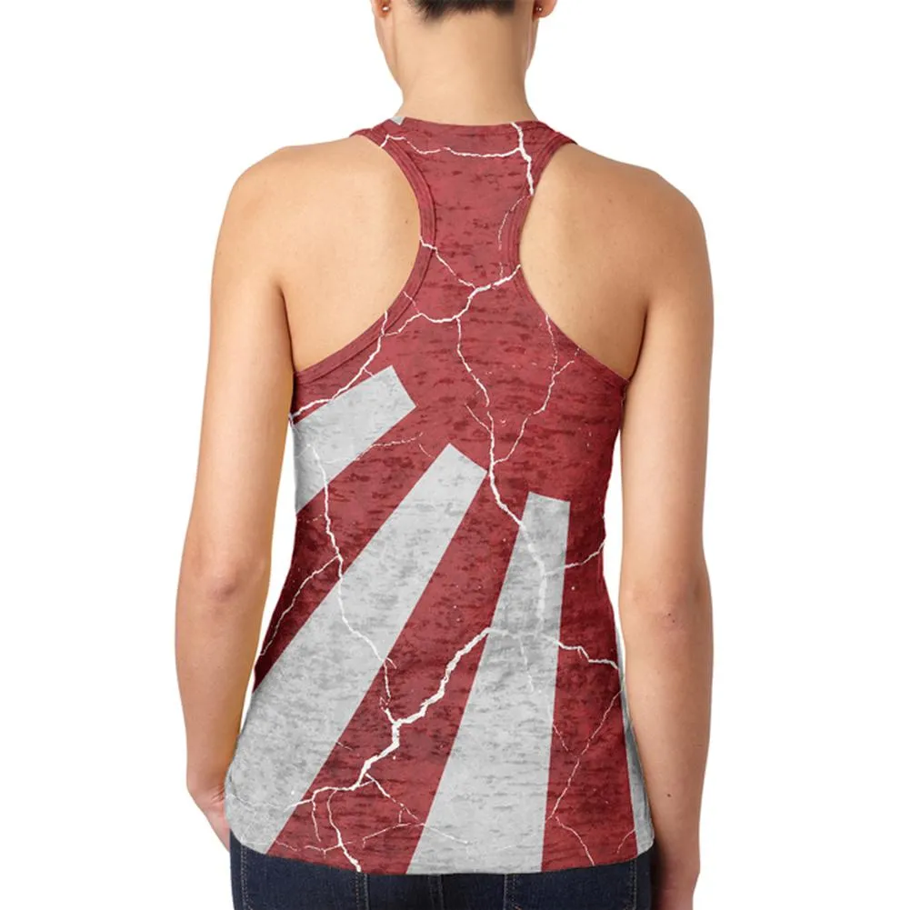 Distressed Japanese Flag Rising Sun Vintage Juniors Burnout Racerback Tank Top sold by Old Glory product image thumbnail 2