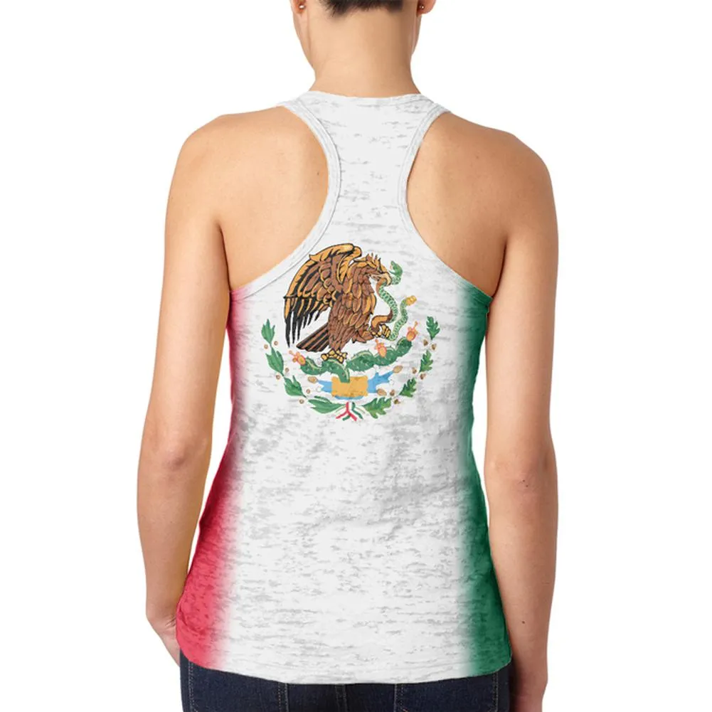 Cinco De Mayo Mexican Flag Juniors Burnout Racerback Tank Top sold by Old Glory product image thumbnail 2