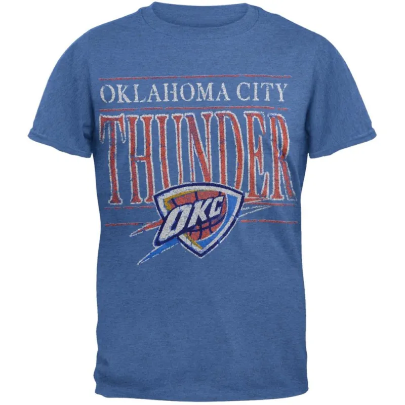 Oklahoma City Thunder - Crackle Classic Logo Soft T-Shirt sold by Old Glory
