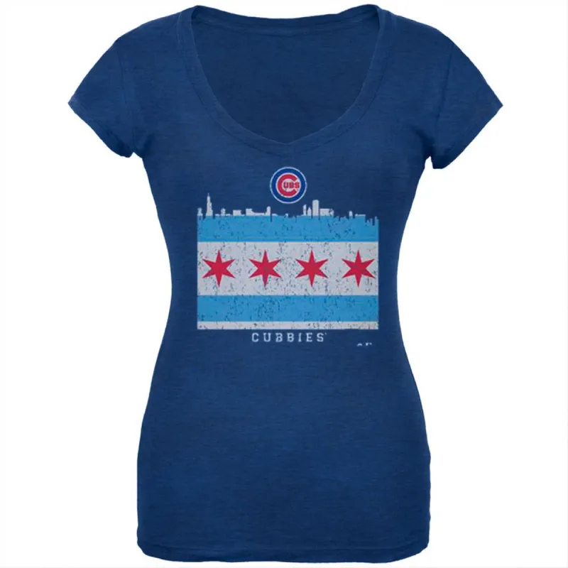 Chicago Cubs - NL Central 2015 Champs City Flag Soft Juniors T-Shirt sold by Old Glory