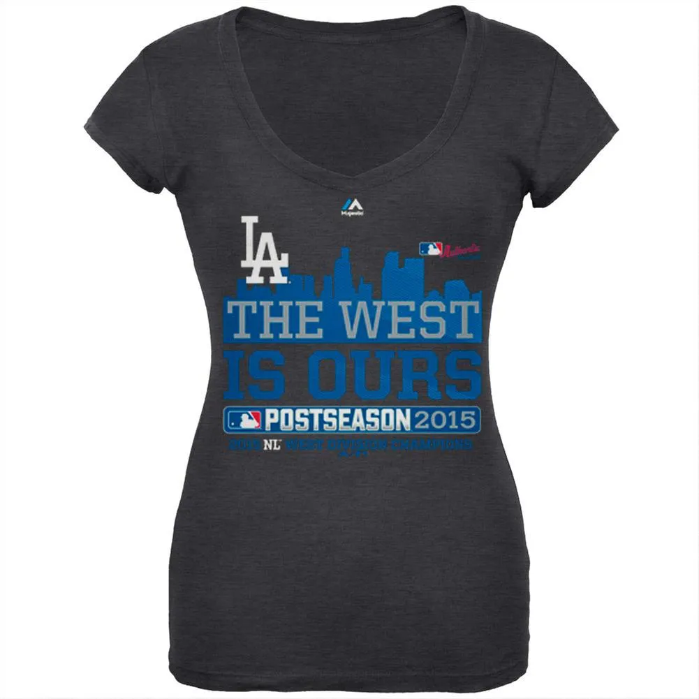 Los Angeles Dodgers - NL West 2015 Champs The West is Ours Soft Juniors T-Shirt sold by Old Glory