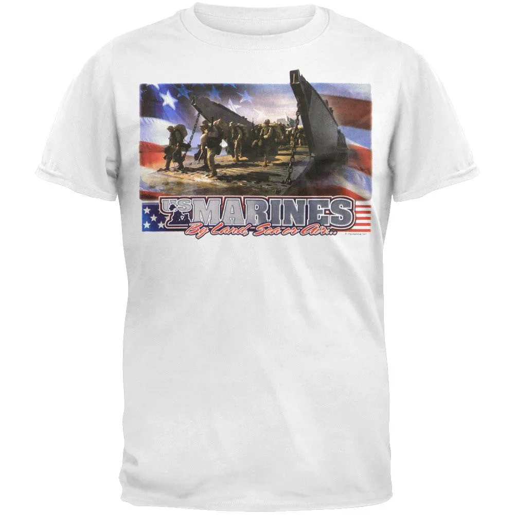 Marines - Land, Sea, Air, T-Shirt sold by Old Glory