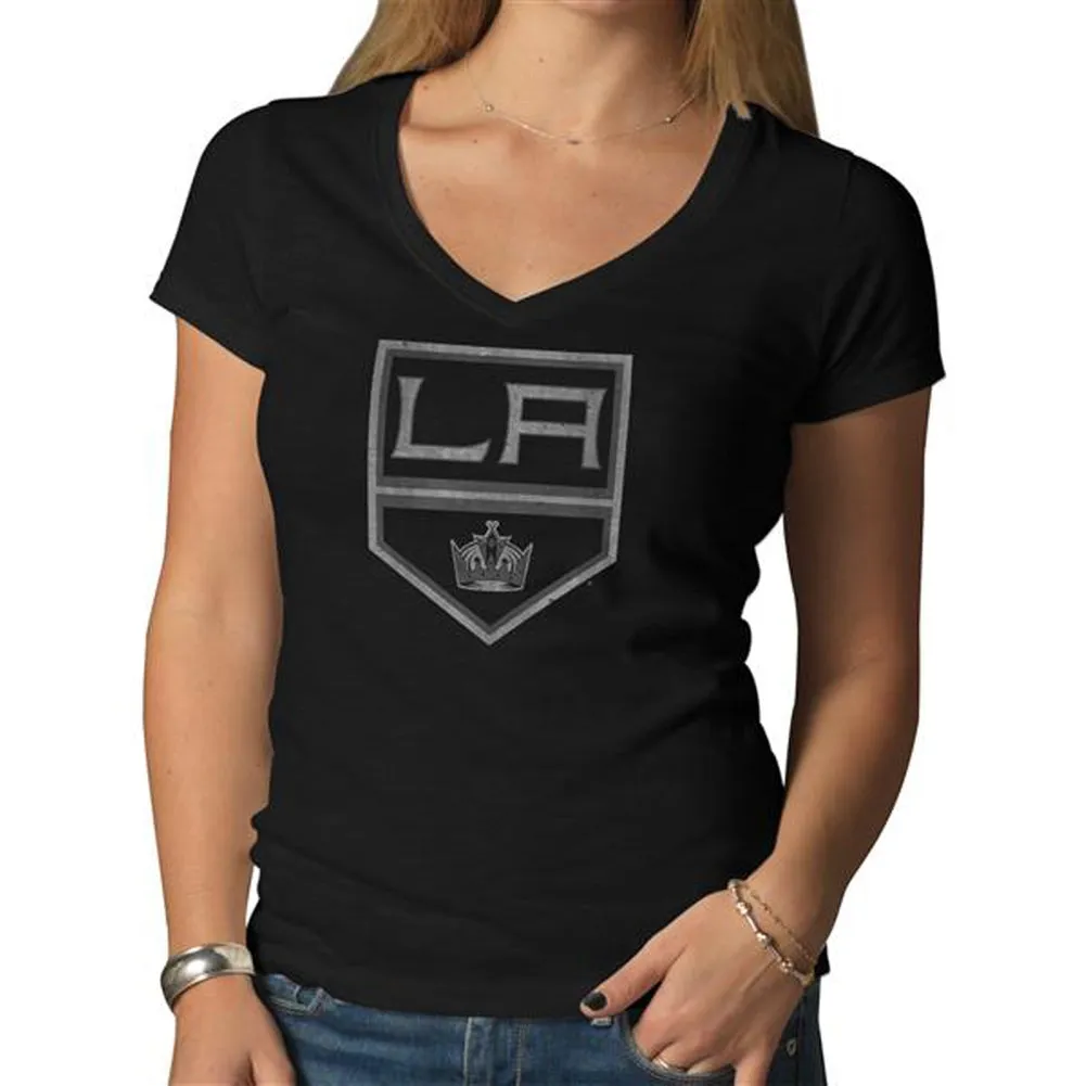 Los Angeles Kings - Crown Logo Scrum Juniors Premium V-Neck T-Shirt sold by Old Glory