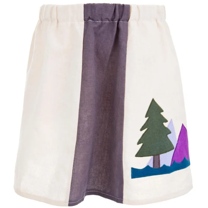 Little Hippie - Moon & Mountains Natural Juvy Skirt sold by Old Glory