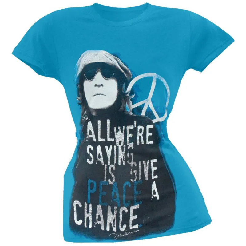 John Lennon - Give Peace Juniors T-Shirt sold by Old Glory