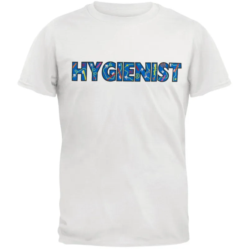 Hygienist Colorful Logo White Adult T-Shirt sold by Old Glory