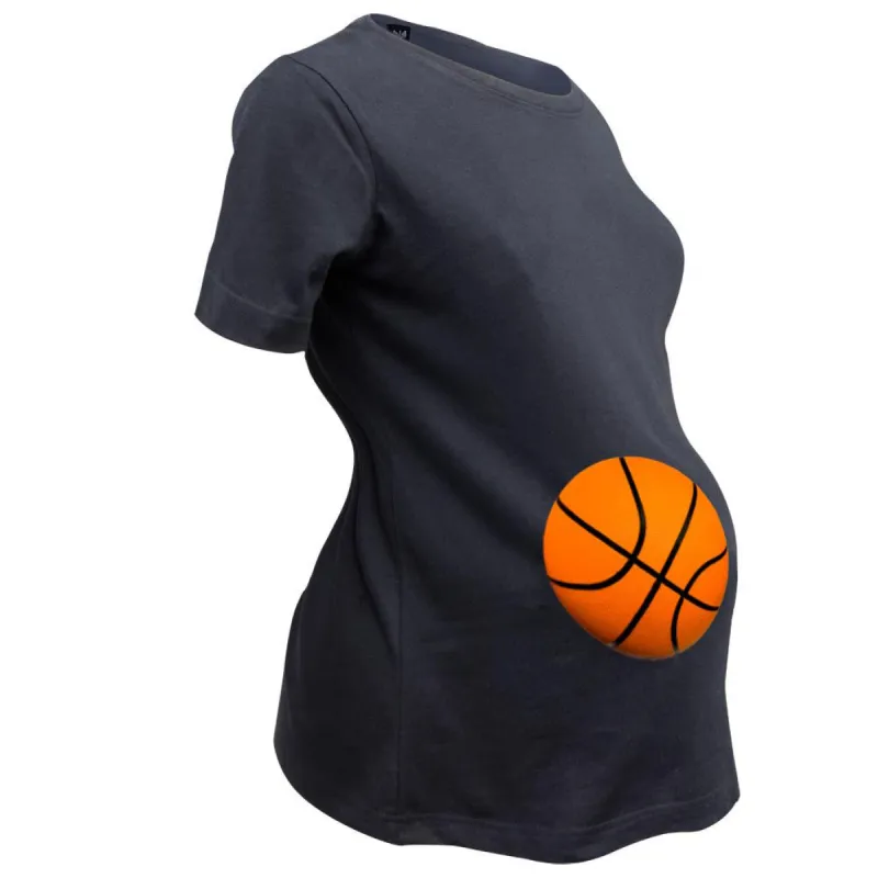 Halloween Basketball Belly Women's Maternity Costume T-Shirt sold by Old Glory