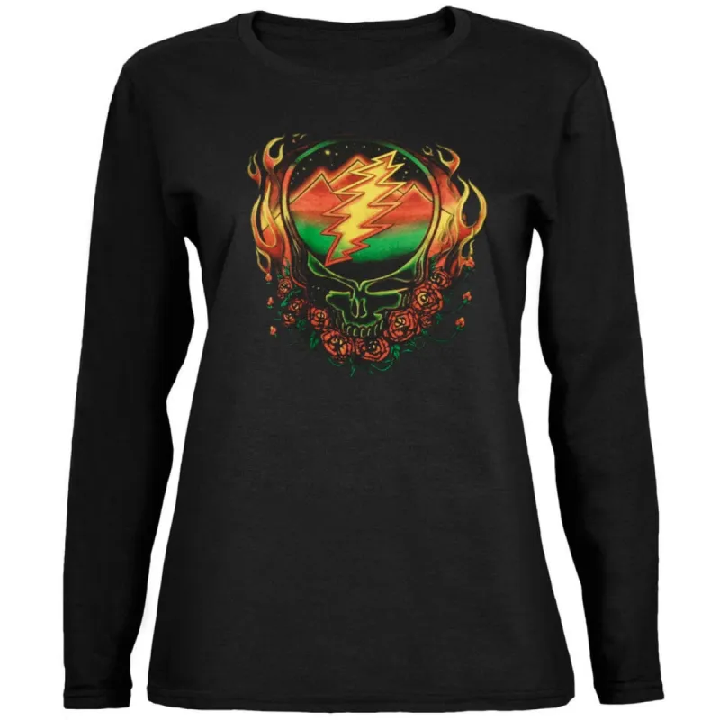 Grateful Dead - Scarlet SYF Black Juniors Long Sleeve T-Shirt sold by Old Glory
