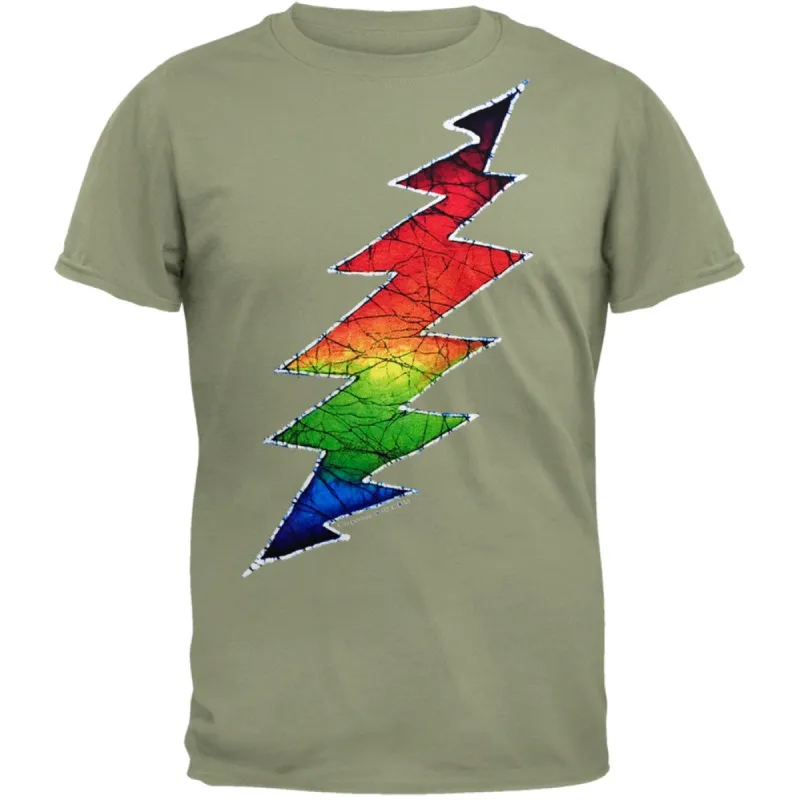 Grateful Dead - Lightning Bolt Green Adult T-Shirt sold by Old Glory