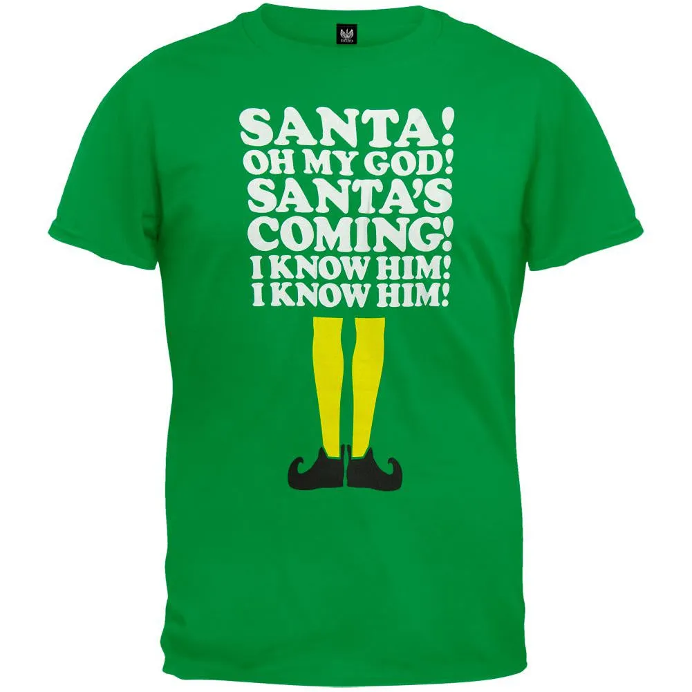 Elf - OMG Santa's Coming I Know Him T-Shirt sold by Old Glory