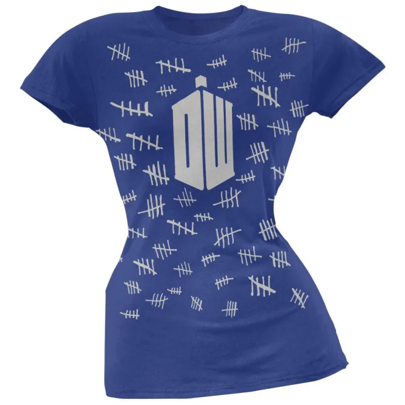 Doctor Who - Tally Marks Juniors T-Shirt sold by Old Glory