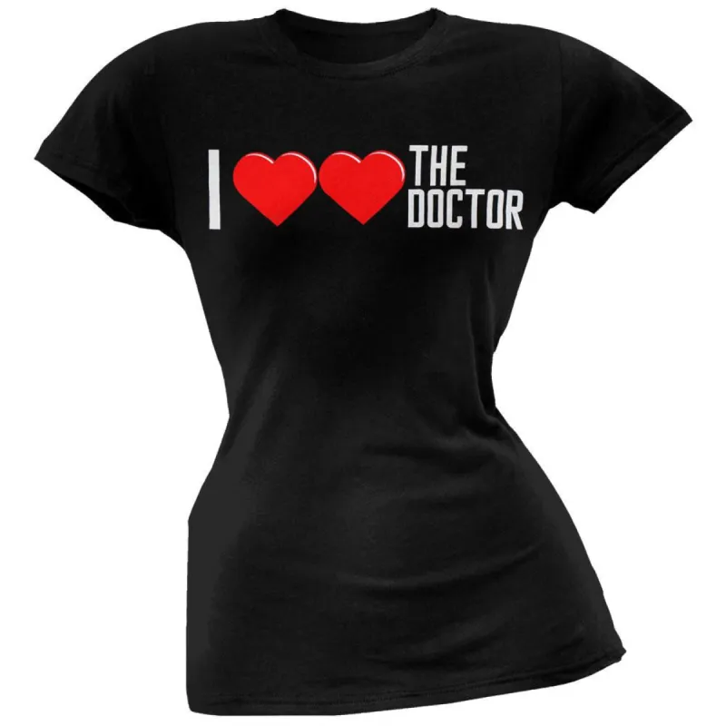 Doctor Who - I Double Heart DW Juniors T-Shirt sold by Old Glory