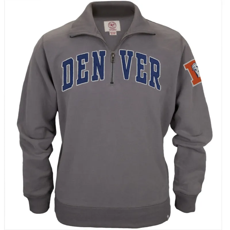 Denver Broncos - Striker 1/4 Zip Premium Sweatshirt made by Old Glory