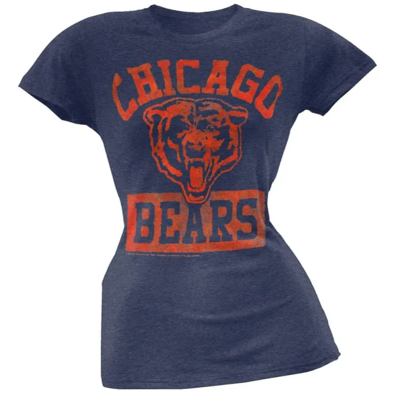 Chicago Bears - Vintage Flock Logo Juniors T-Shirt sold by Old Glory
