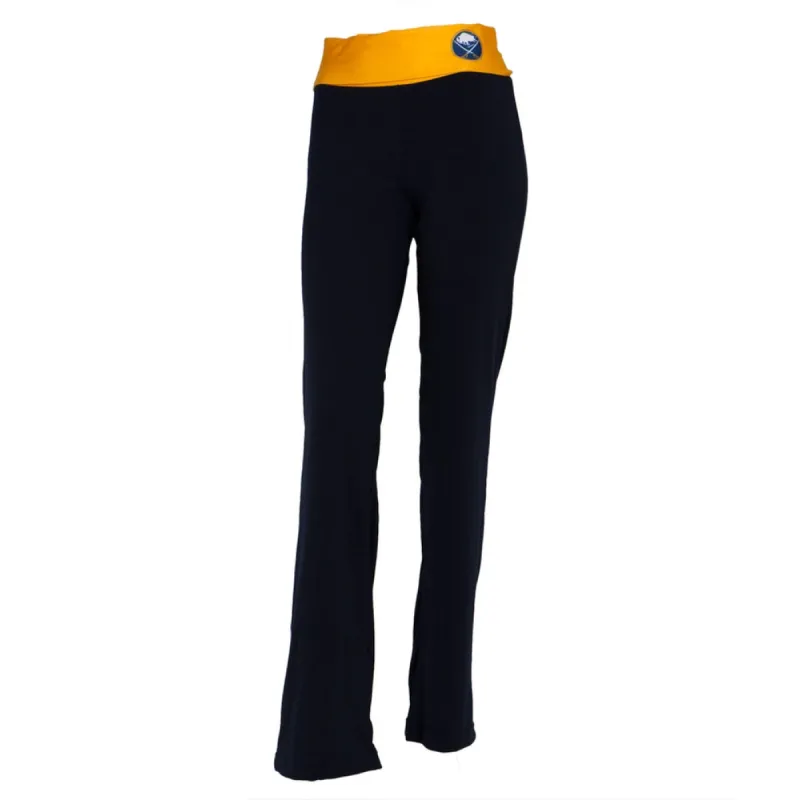 Buffalo Sabres - Flip Down Waistband Logo Juniors Yoga Pants sold by Old Glory