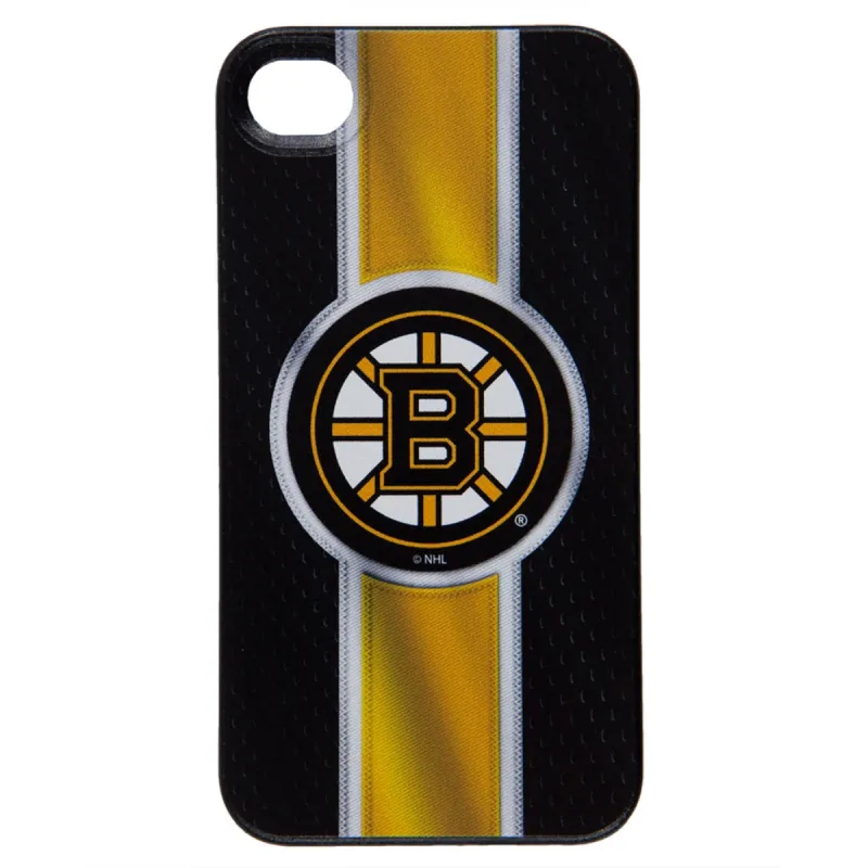 Boston Bruins - Logo Jersey Stripe iPhone 4/4S Thinshield Snap-On Case sold by Old Glory