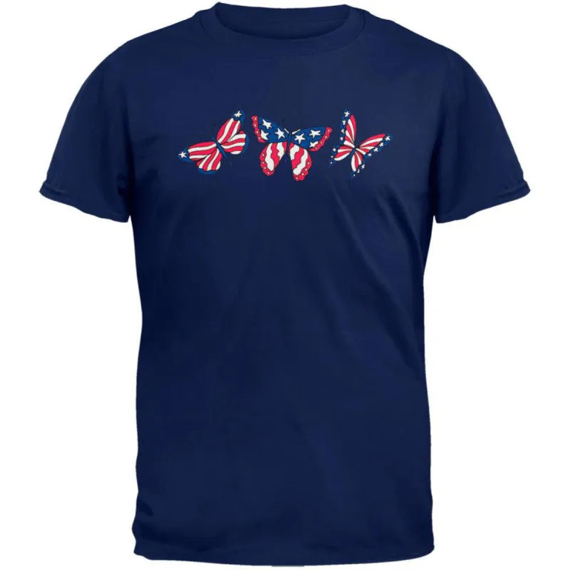 American Flag Butterflies Patriotic T-Shirt sold by Old Glory