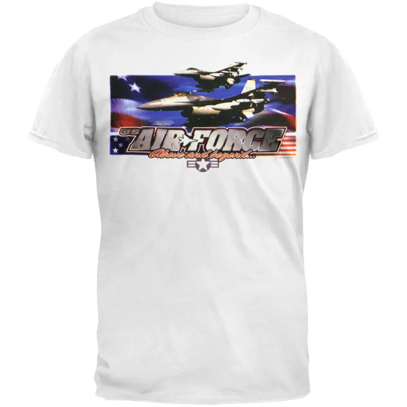 Air Force - Above And Beyond White Adult T-Shirt sold by Old Glory