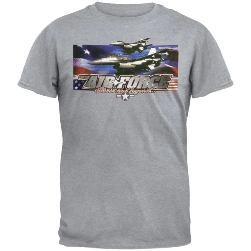 Air Force - Above And Beyond Grey Adult T-Shirt sold by Old Glory