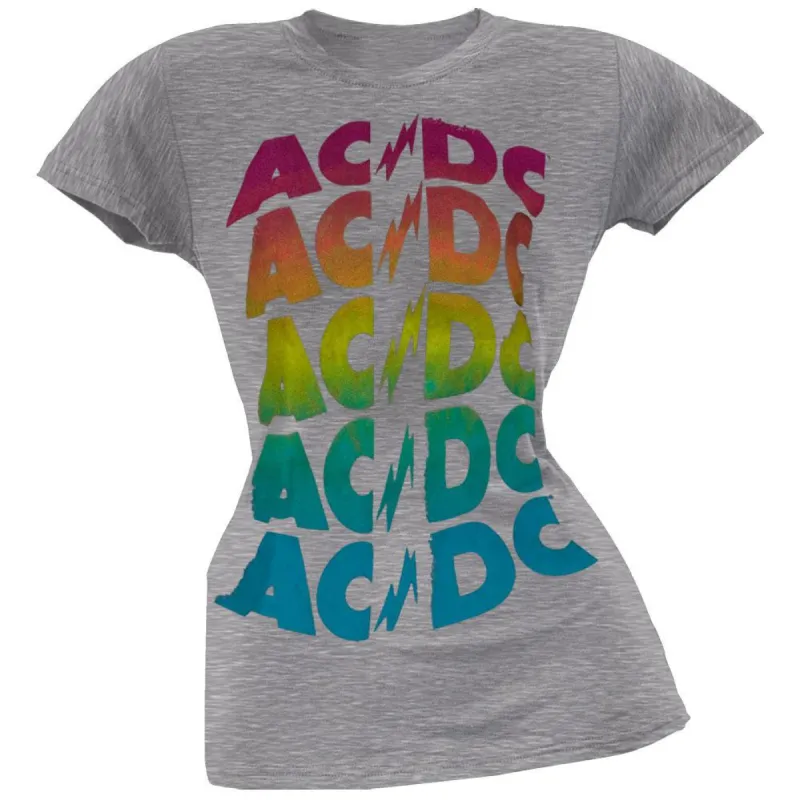 AC/DC - Neon Repeat Juniors T-Shirt sold by Old Glory