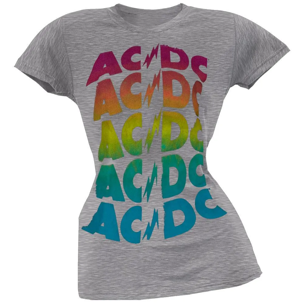 AC/DC - Neon Repeat Juniors T-Shirt sold by Old Glory