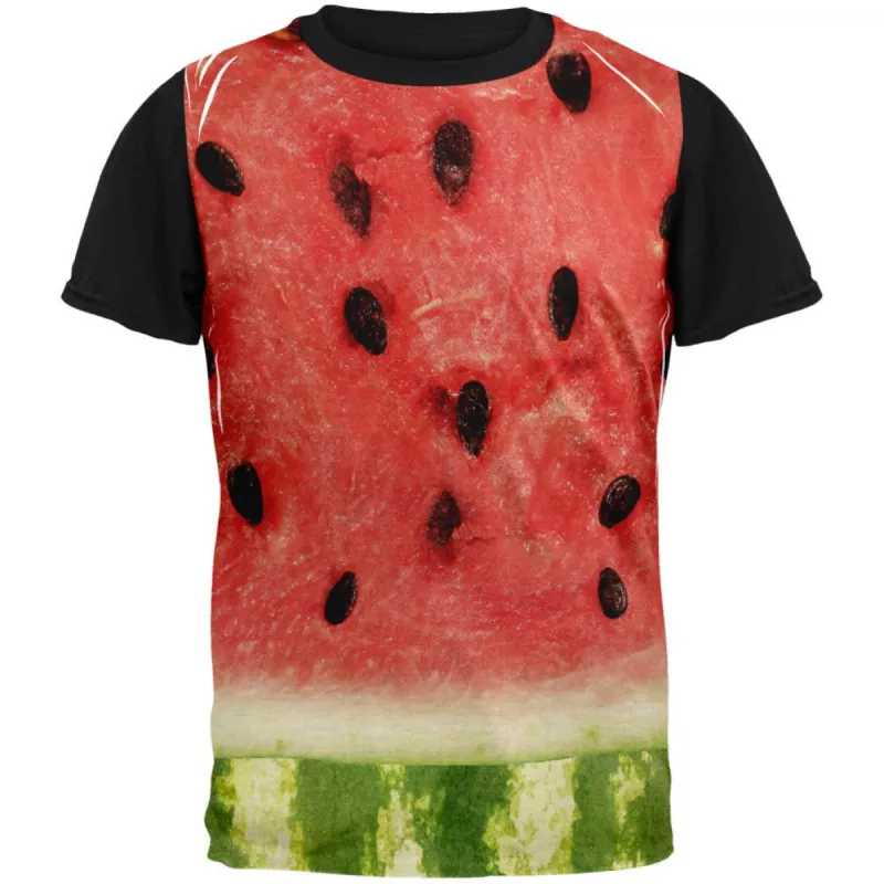 Watermelon Costume Adult Black Back T-Shirt sold by Old Glory