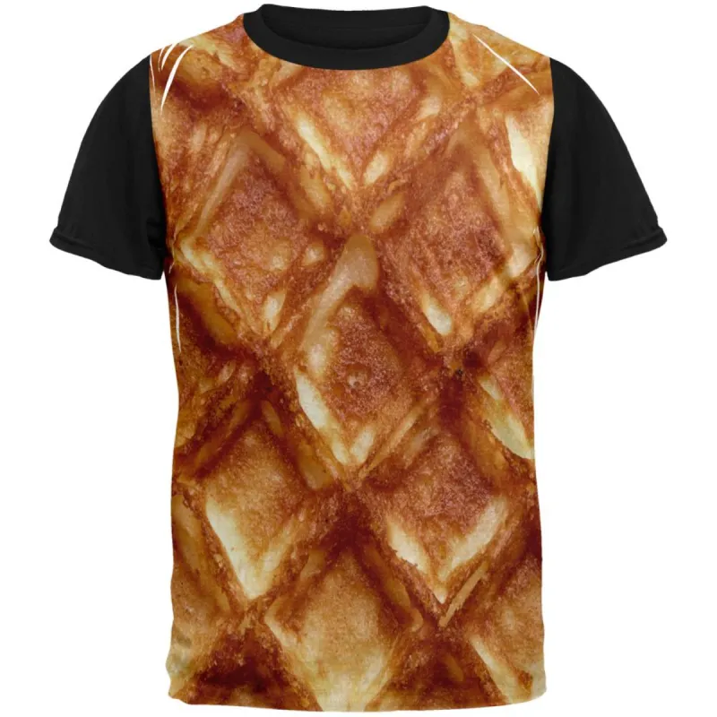 Waffle Adult Black Back T-Shirt sold by Old Glory