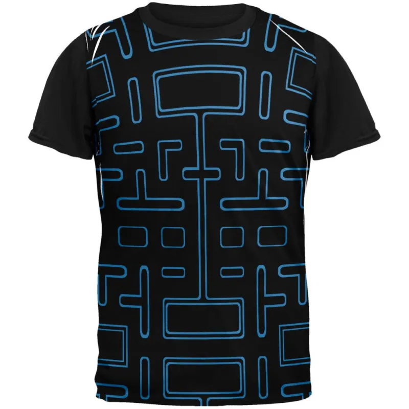 Video Game Maze Adult Black Back T-Shirt sold by Old Glory