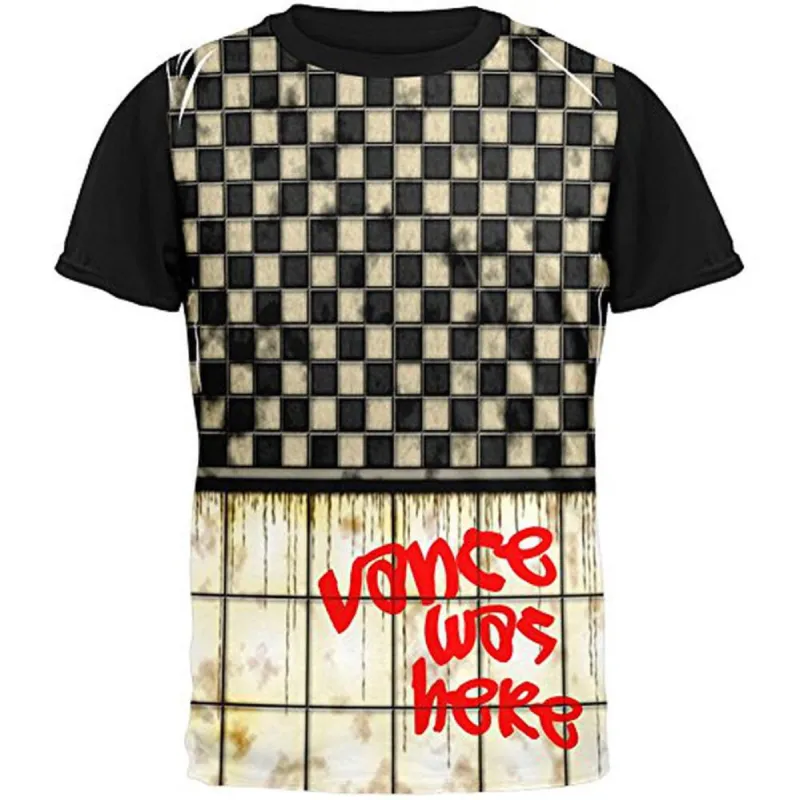 VANCE Was Here Graffiti Adult Black Back T-Shirt sold by Old Glory