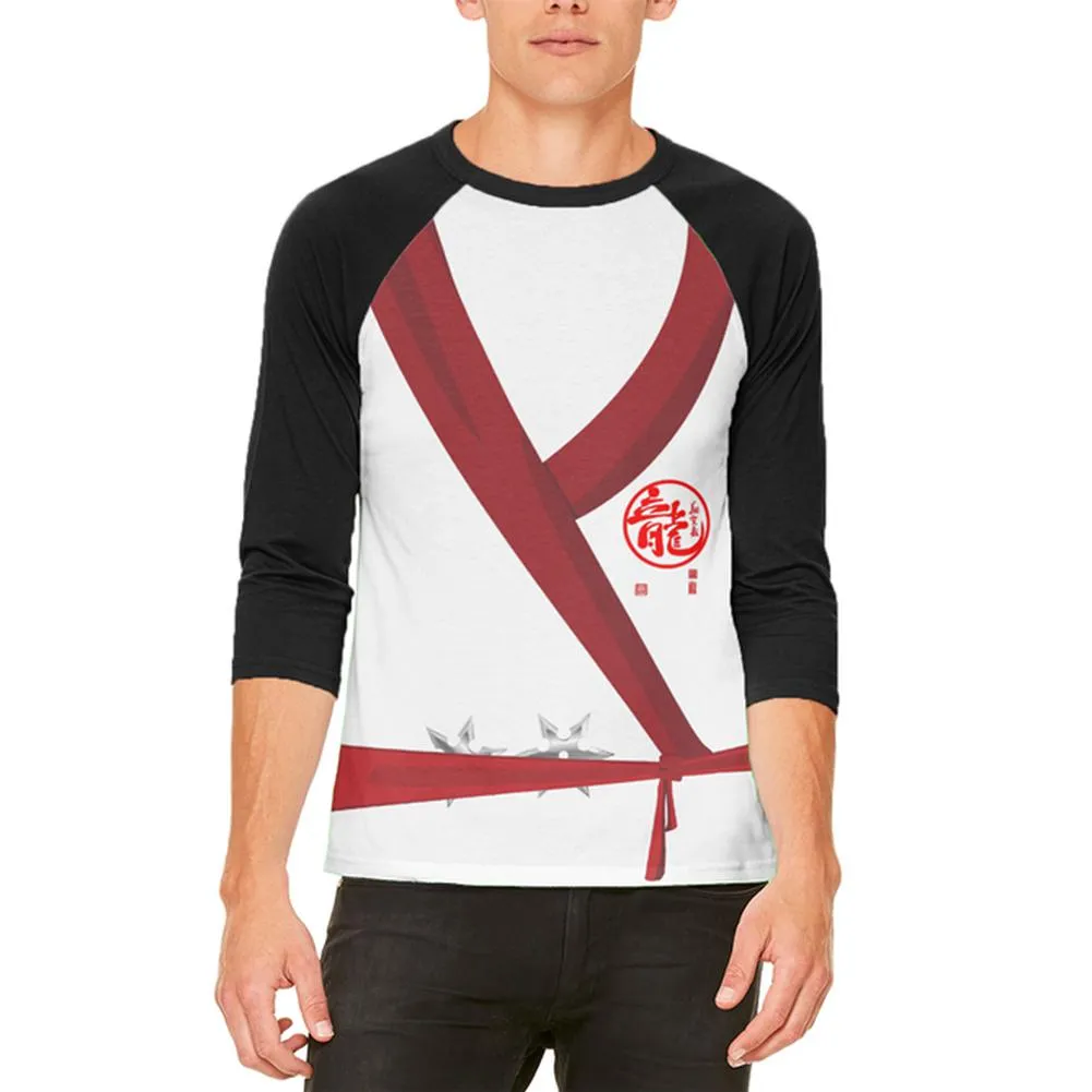 Halloween Costume White Shadow Ninja Costume Mens Raglan T Shirt sold by Old Glory