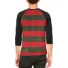 Halloween Striped and Bloody Nightmare Sweater Mens Raglan T Shirt sold by Old Glory