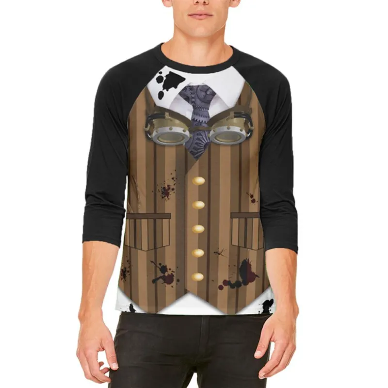 Halloween Costume Steam Punk Engineer Costume Mens Raglan T Shirt sold by Old Glory