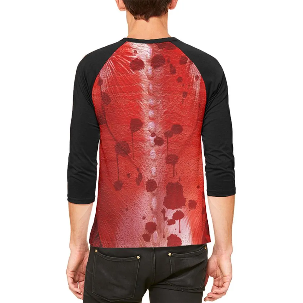 Halloween Costume Skinned Alive Horror Movie Costume Mens Raglan T Shirt sold by Old Glory product image thumbnail 2