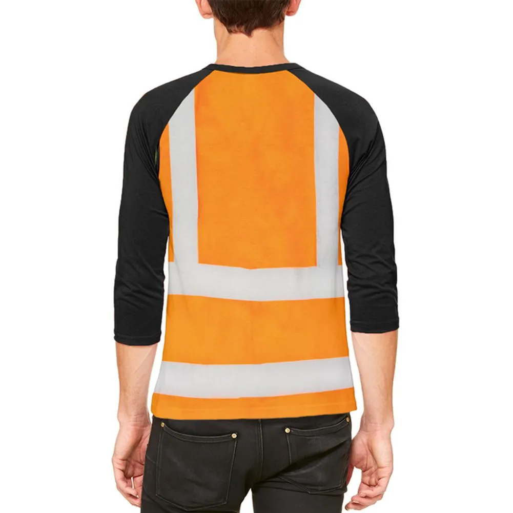 Halloween Costume Road Worker Construction Vest Costume Mens Raglan T Shirt sold by Old Glory product image thumbnail 2