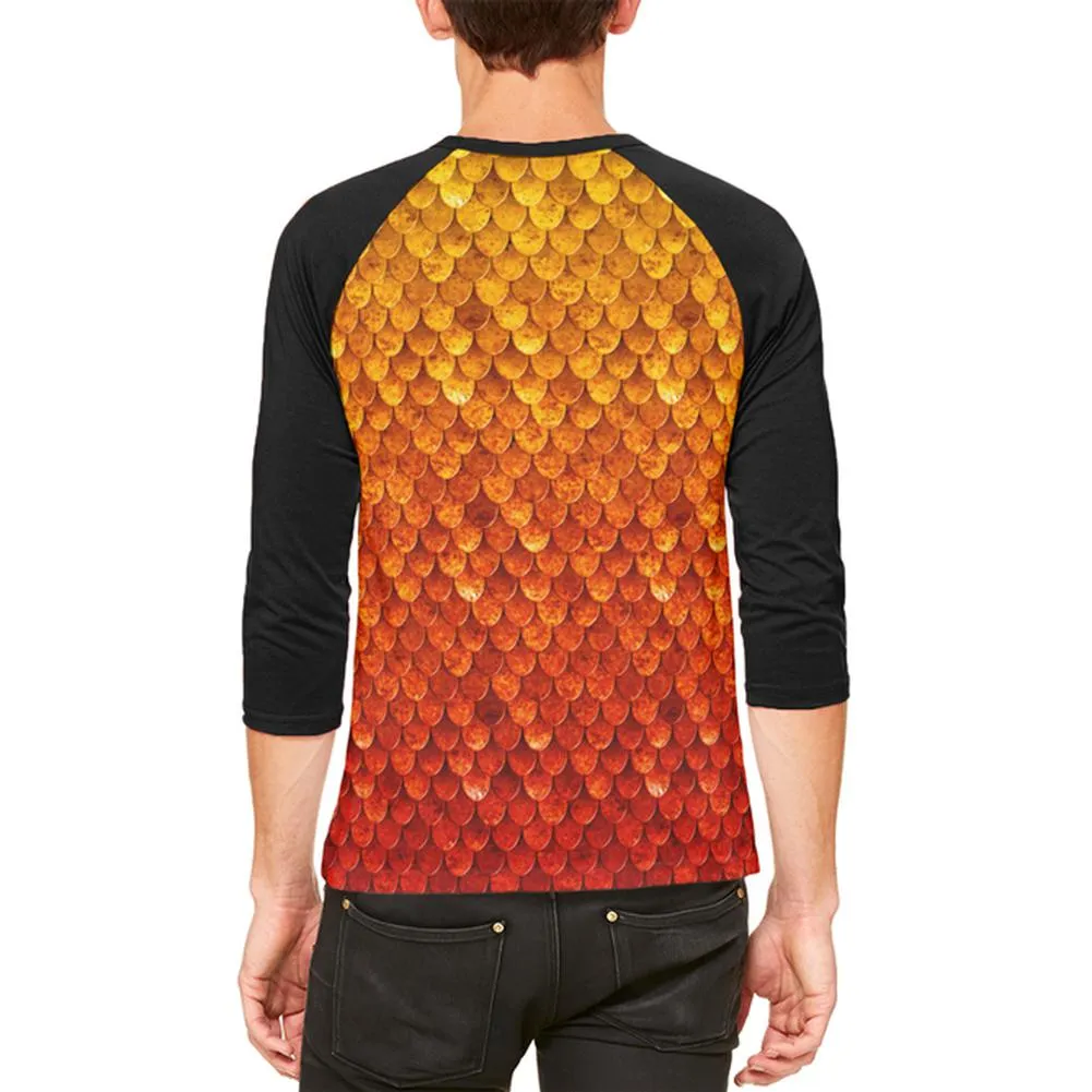 Halloween Red Fire Dragon Rider Armor Mens Raglan T Shirt sold by Old Glory product image thumbnail 2