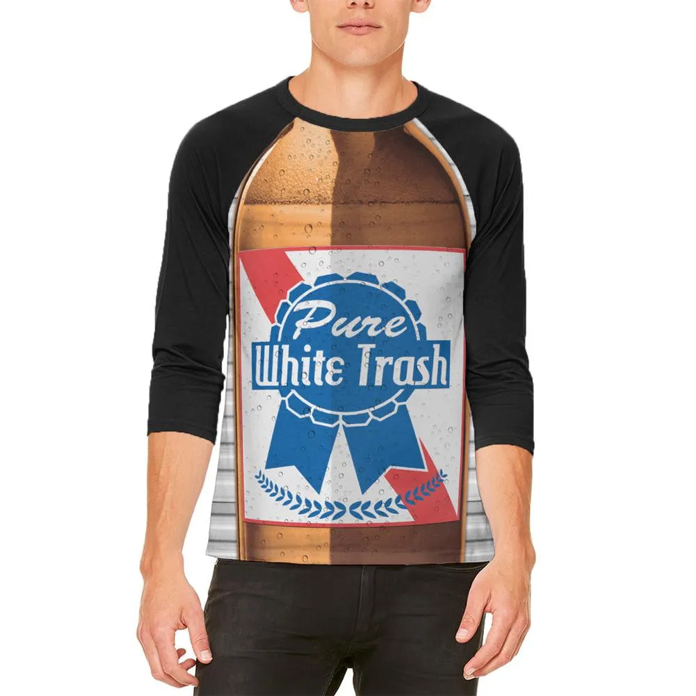 Halloween Pure White Trash Beer Costume Mens Raglan T Shirt sold by Old Glory